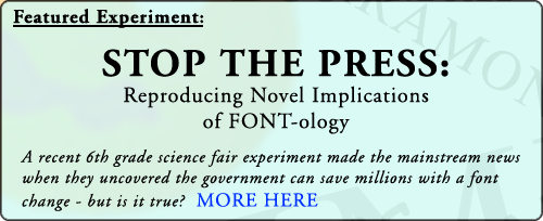 Could a font change save the government millions? A science fair experiment says yes, scientific ameriken says...